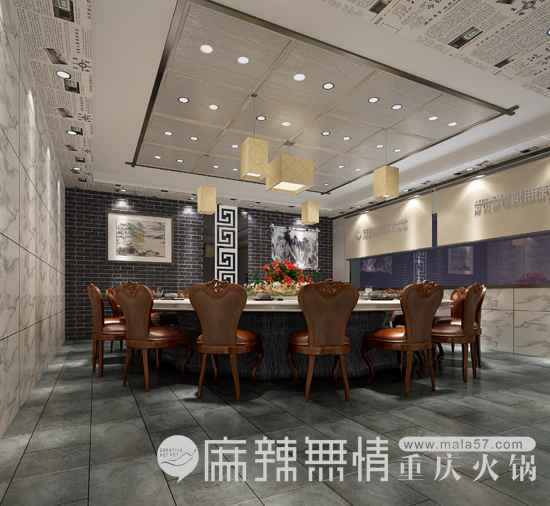 麻辣无情重庆老火锅鸡西店效果图
